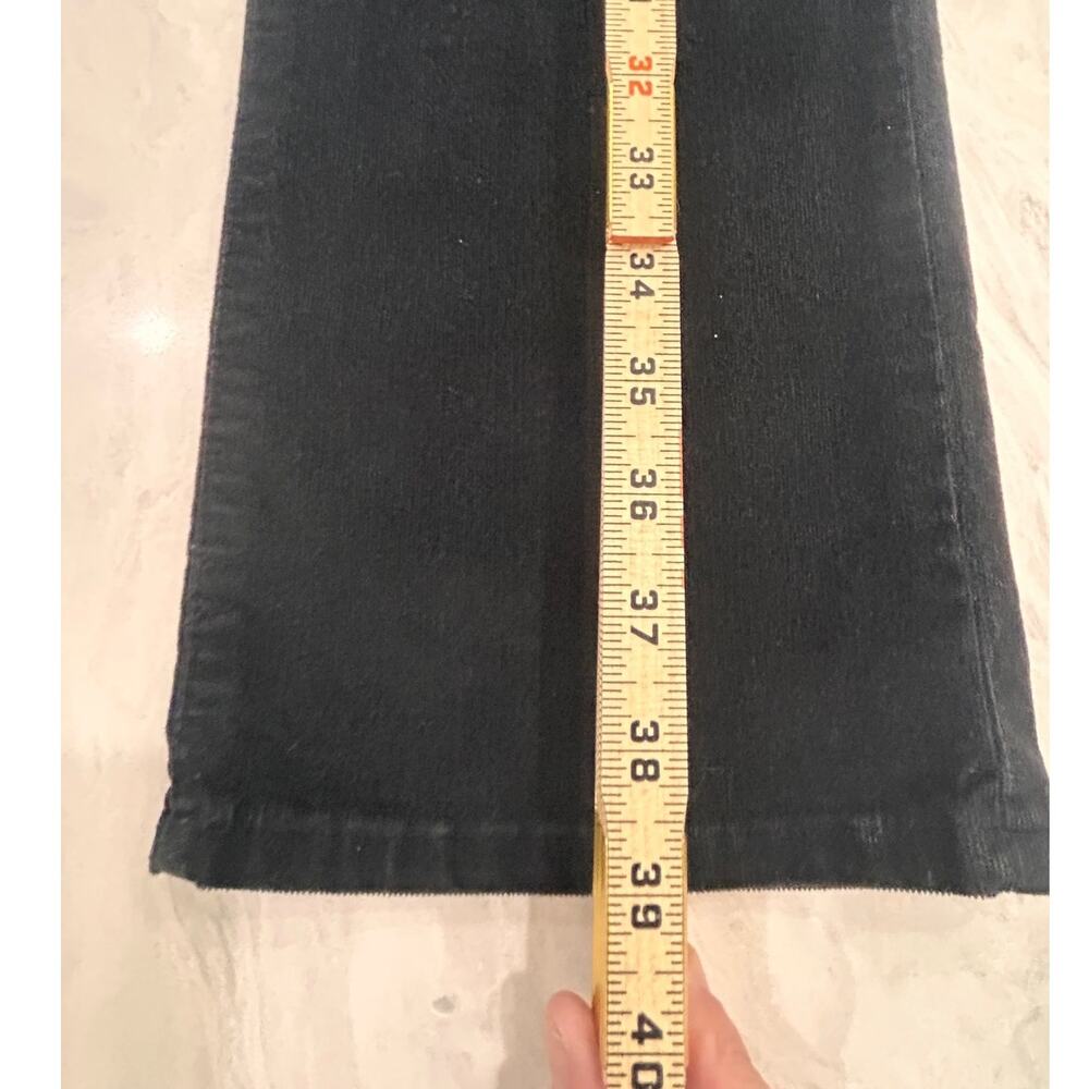 Black NYDJ corduroy pants low rise boot cut size 12 Petite - Picture 6 of 9